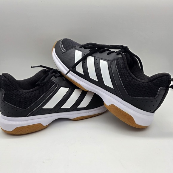 Adidas Men's GY7648 Black White Indoor Court Shoes Sneakers Size 10.5 - Picture 11 of 12
